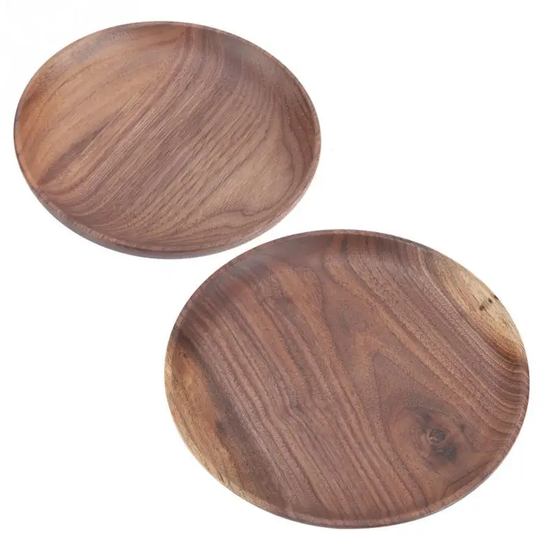 

Home Home Smooth Healthy Painted Wooden Round Fruit Dessert Tray Fruit Plate Small Items Jewelry Display Tray