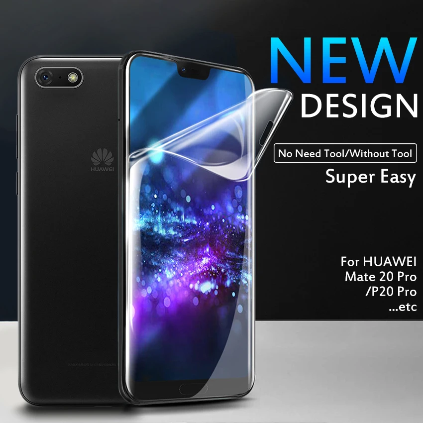 20D полное покрытие мягкая Гидрогелевая пленка для Huawei Mate 20 10 honor 8 9 V9 P9 P10 P20 P30 Lite Pro