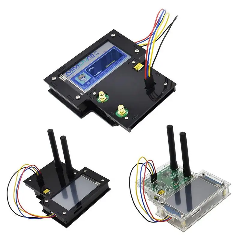 

USB Duplex MMDVM Hotspot Support P25 DMR YSF NXDN Pi + Raspberry Pi + 2pcs Antenna + 3.2 LCD + Case + 8G TFT Card - Transparent