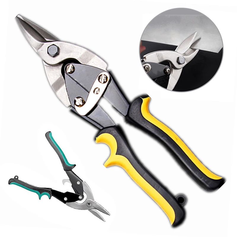 

10'' Straight Steel Aviation Scissors Metal Tin Cutting Scissors Tin Snip Household Industrial Working Cutting Tool
