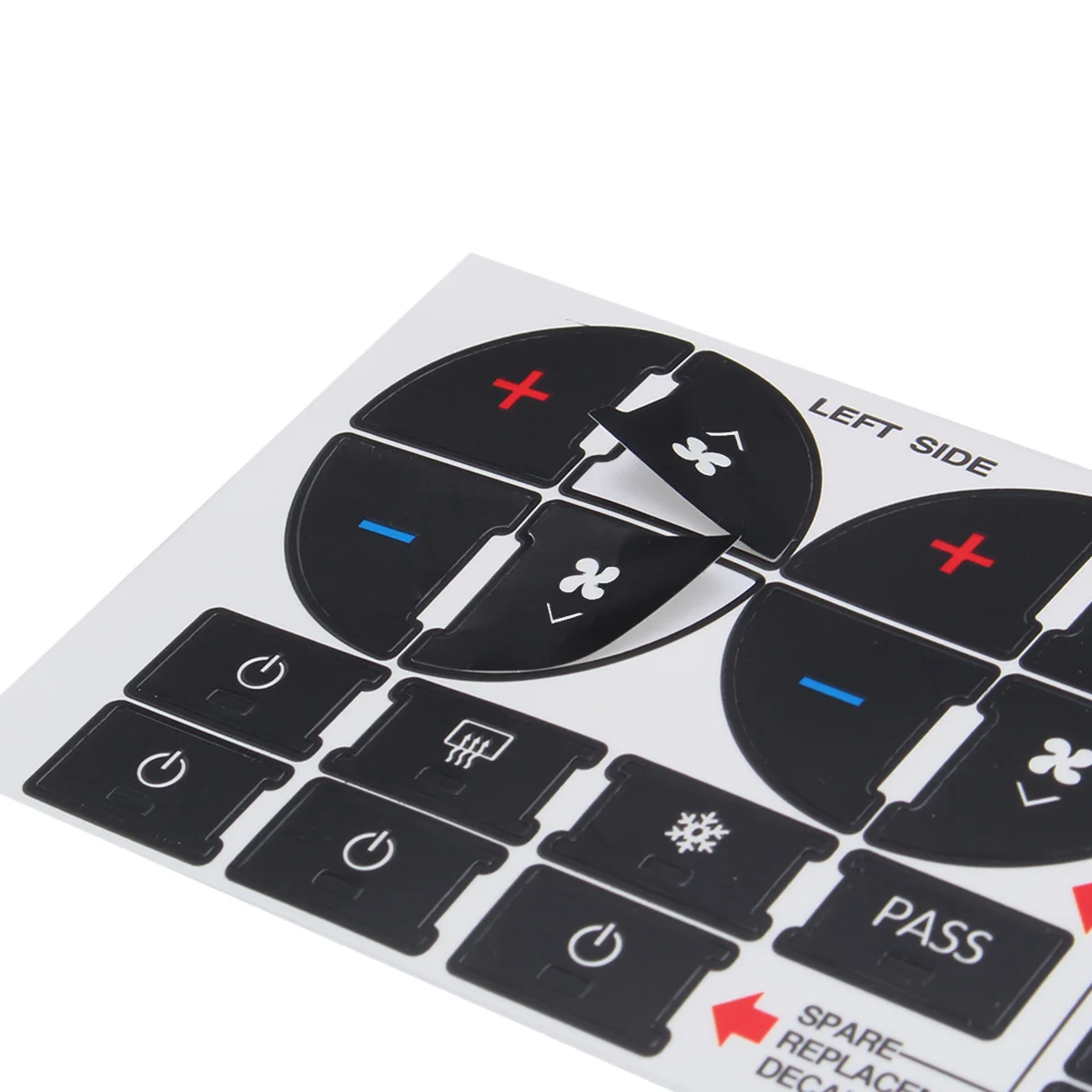 

1pcs Audew AC Dash Button Sticker Repair Fix Ruined Faded A/C Center Controls for GM Tahoe Suburban Avalanche Silverado Yukon