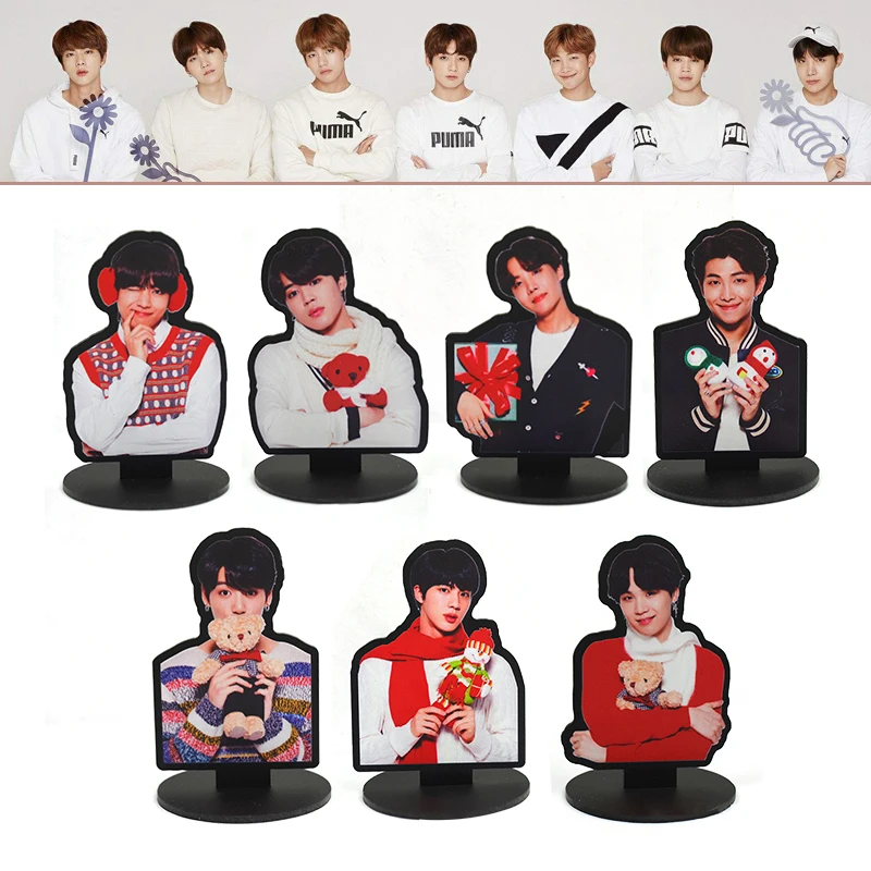 

2019 New SGDOLL KPOP BTS Toy Figures Fashion Action Jung Kook V RM Jimin J-hope Jin Suga Acrylic Stand Figure Korea 6.5*8cm