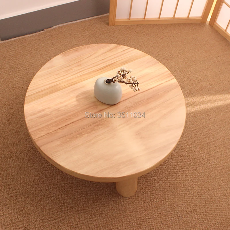 Japanese style burlywood color Round Table Paulownia Wood Traditional Asian Furniture Living Room Low Floor Coffee Table Wooden Japanese style burlywood color Round Table Paulownia Wood Traditional Asian Furniture Living Room Low Floor Coffee Table Wooden