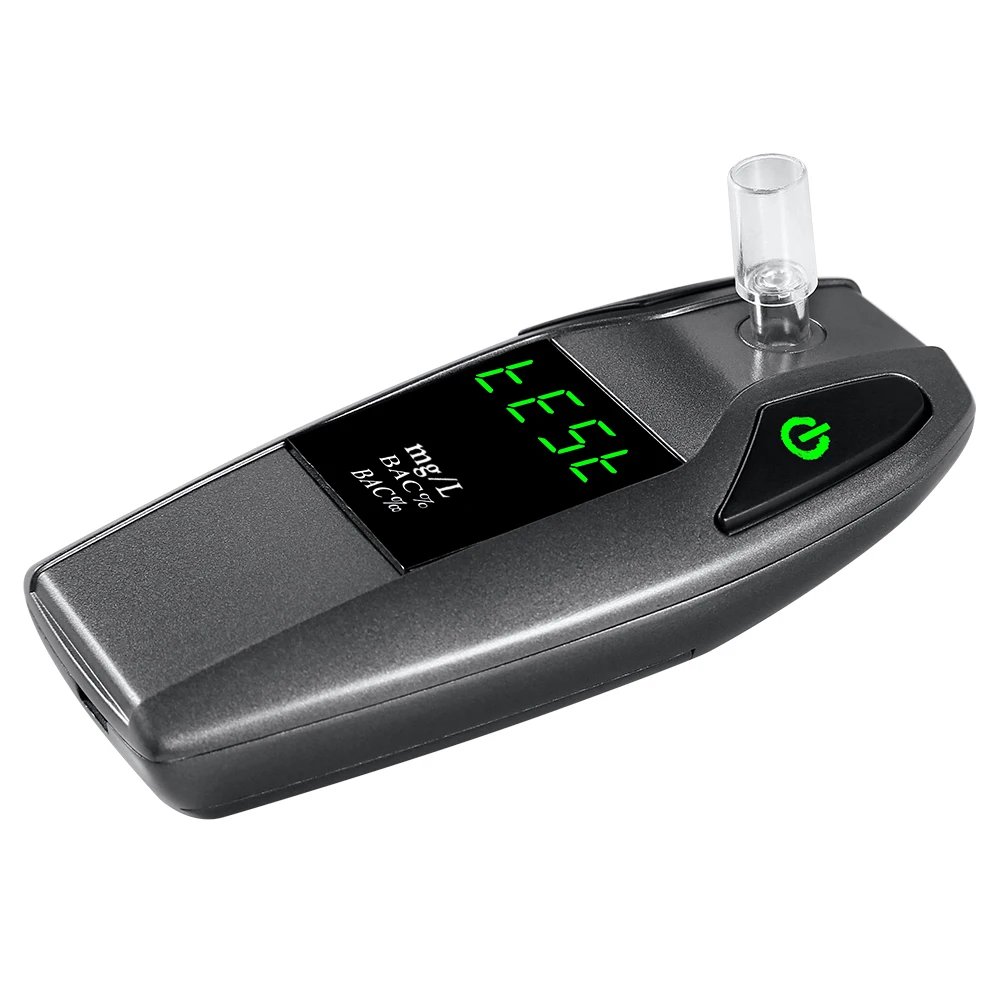 

Digital Breath Alcohol Tester Zinc alloy material USB Chargeable Professional Grade Blood Alcohol Detector with LED Light