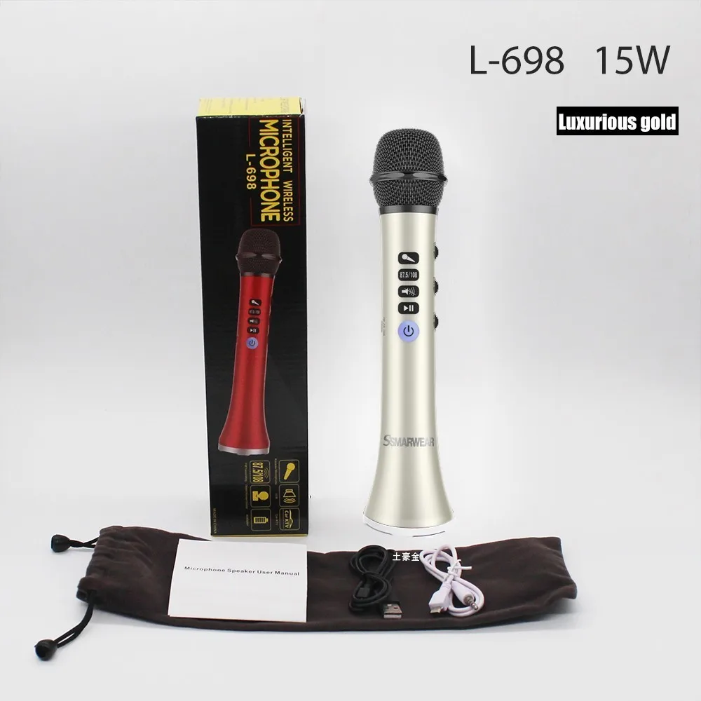 L698 Bluetooth プロフェッショナルカラオケ車携帯マイクスピーカー家族 Ktv ワイヤレスポータブル歌の音楽演奏スピーカー Microphone Music Karaoke Microphonemicrophone Speaker Aliexpress
