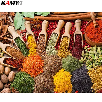 

KAMY YI Full Square/Round 5D DIY Diamond Embroidery condiment Diamond Painting Embroidery Home Decor Painting HYY