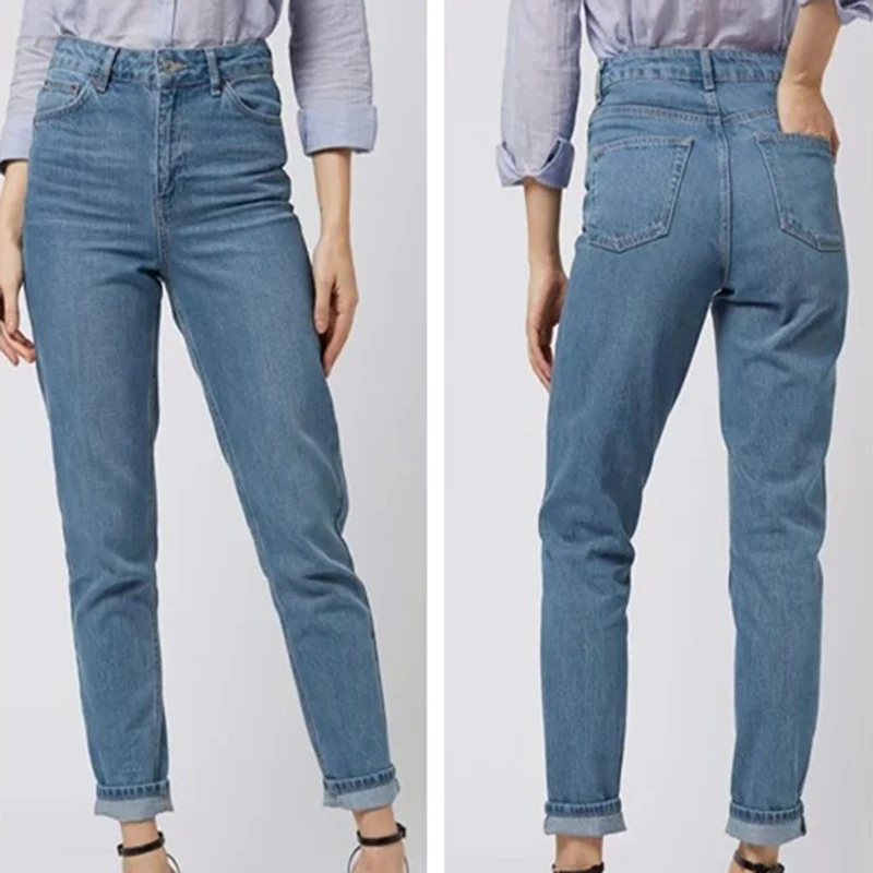 

Women Boyfriend Jeans Pencil Denim Pants High Waist Casual Jeans Woman Vintage Boyfriend Mom Jeans Korean Fashion Streetwear T