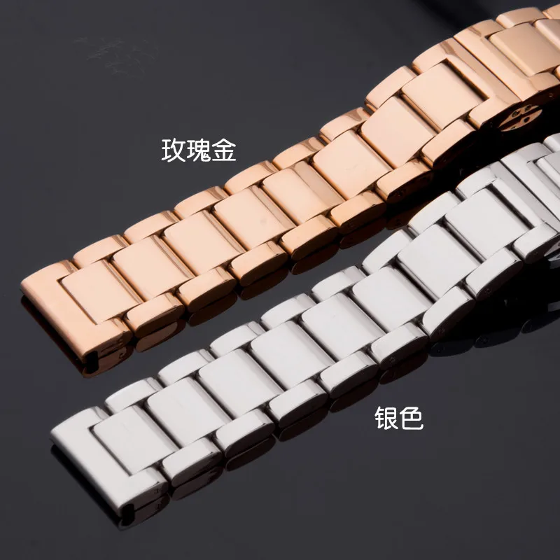 Stainless Steel Watch Band Watch Strap Accessories Replacement Black Silver 18mm 20mm 21mm 22mm 23mm 24mm 26mm Belt Wristbands