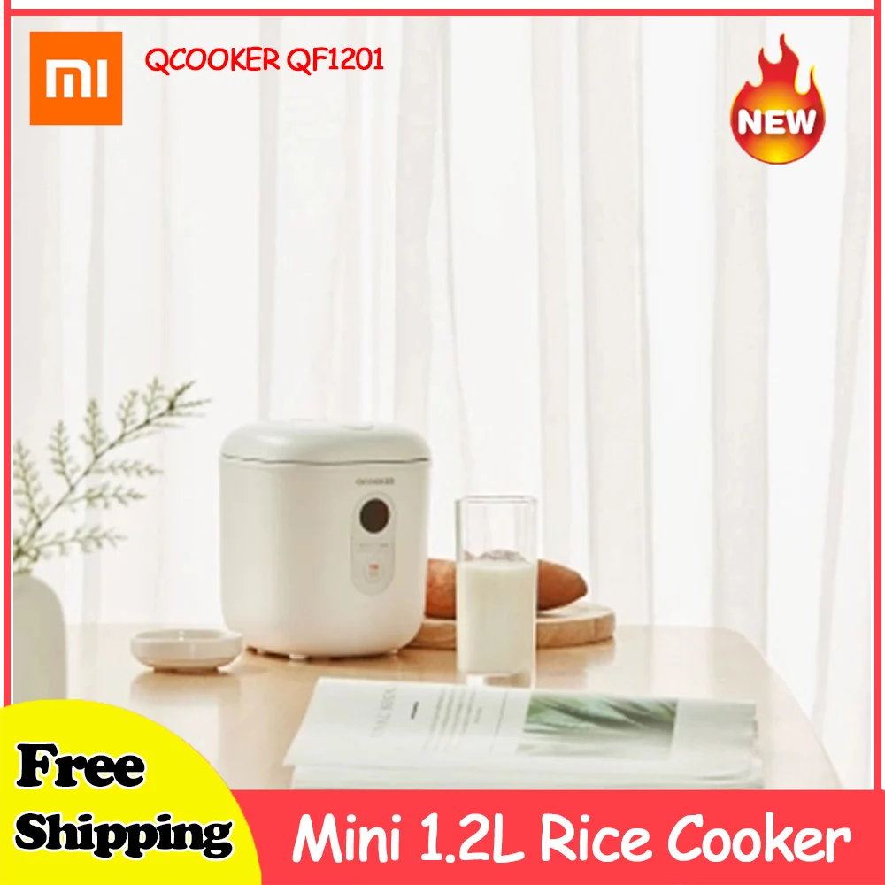 01 QCOOKER QF1201 мини 1.2L рисоварка NTC 300 Вт умная кухонная техника резервация LCD от