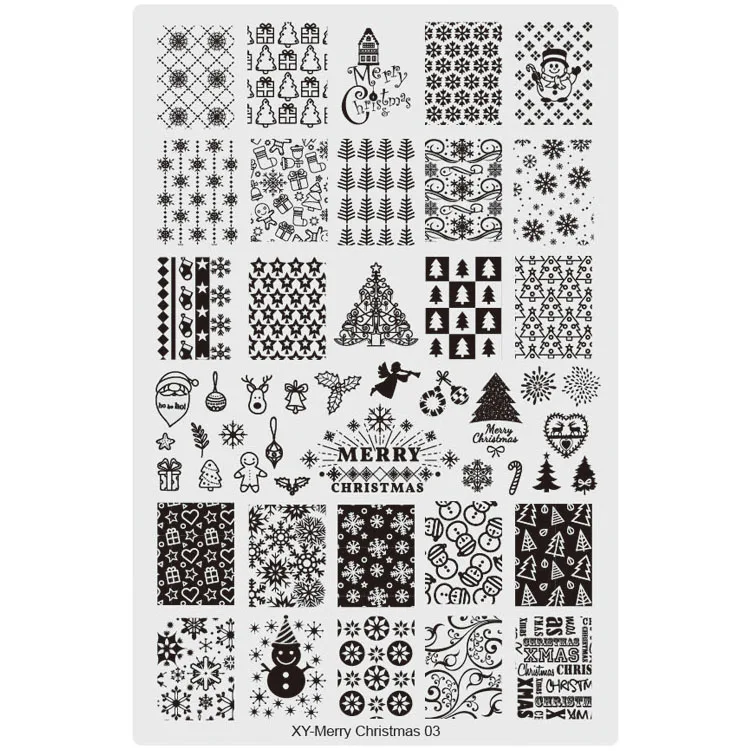 Kimcci Рождественская серия ногтей штамповки пластины Изображение снеговика нержавеющая сталь дизайн ногтей маникюр шаблоны для украшения ногтей