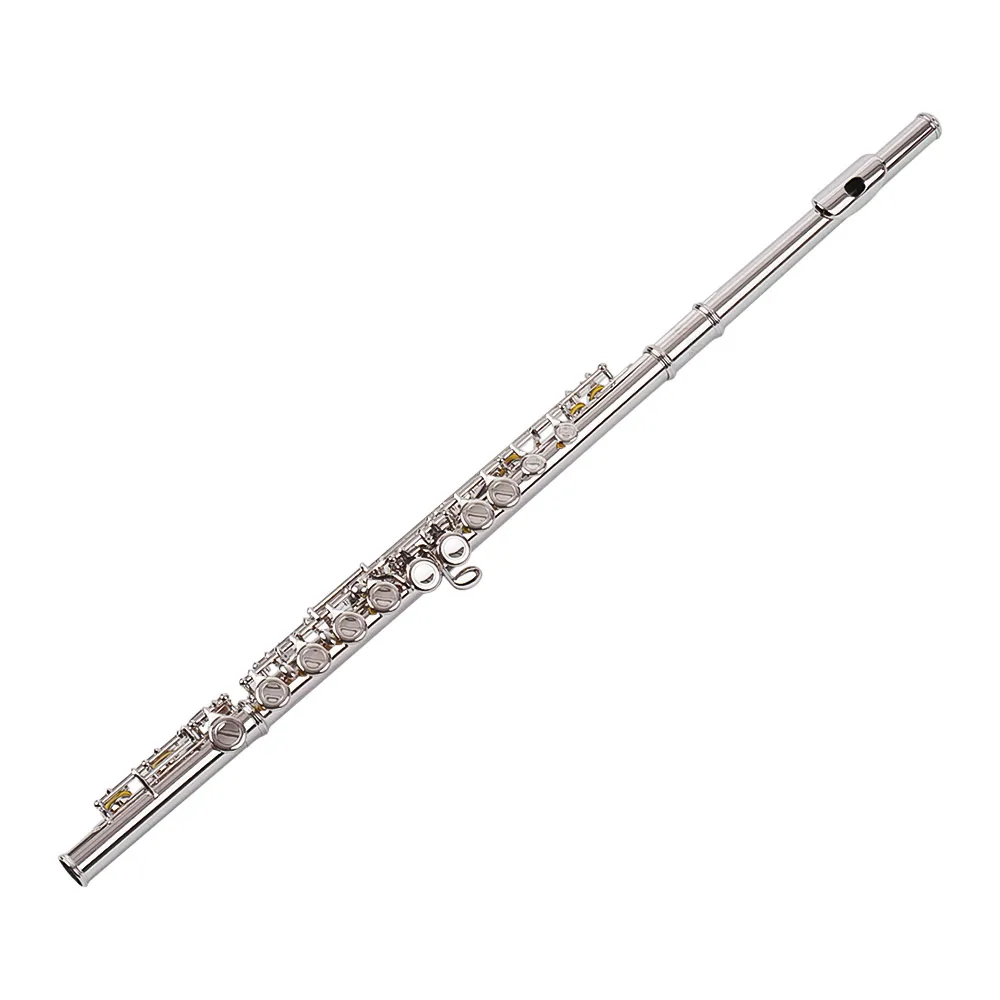 

Muslady 16 Holes Closed Hole Flute C Key Concert Flute Cupronickel Instrument with Cleaning Cloth Rod Gloves Screwdriver
