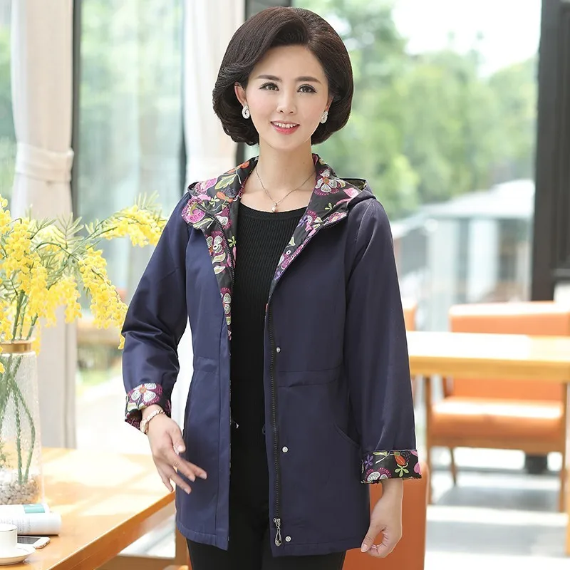 

Spring Fashion Flower Print Jacket Women Autumn Long Sleeve Casual Zipper Jackets Outwear Loose Tops Basic Coat Plus Size 5XL