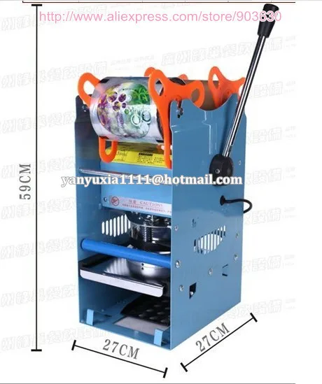 Guaranteed 100% New Manual Cup Sealer Machine,Cup Sealer 400-500Cups/Hour,Diameter 7cm,7.5cm,9.5cm