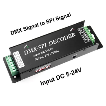 

5-24v dmx decoder Led Rgb Controller Work with Led Dmx Controller 512 Console Input DMX 512 Signal Output SPI Signal