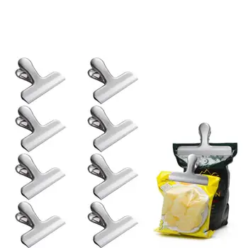 

AsyPets 10Pcs Multifunction Stainless Steel Food Snack Bag Sealing Clips Kitchen Gadgets