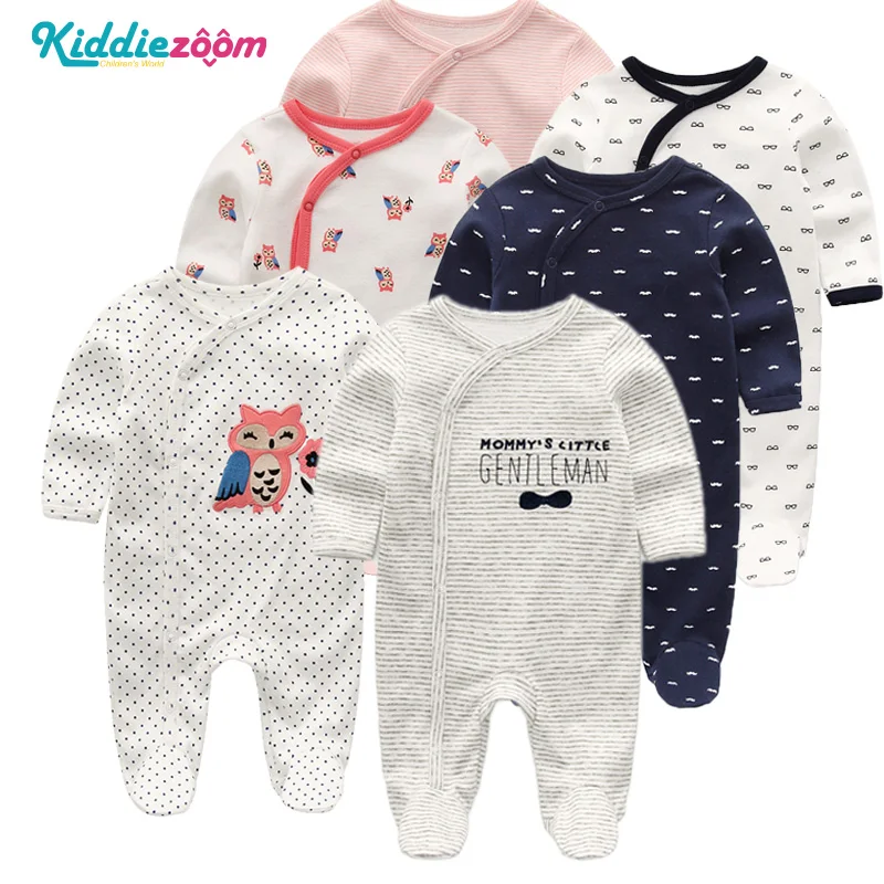 Одежда для новорожденных девочек комбинезон для новорожденных мальчиков, Roupa, г., мягкие хлопковые пижамы-комбинезоны с длинными рукавами, Комбинезоны для маленьких мальчиков