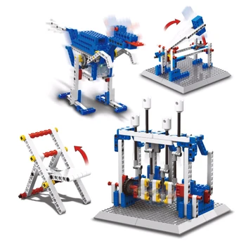 

2019 New Year Gift 4-in-1 DIY Mini Particles Power Machinery Engine Model Puzzle Assembling Learning Education Toys for Children
