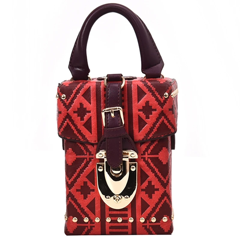 

Fashion Atmosphere Box Package Square Bag Korean Version Of The Wild Messenger Bag Square Mobile Messenger Bag