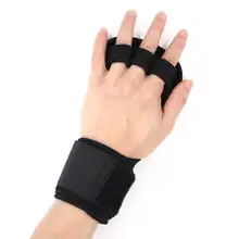 1 шт. спортивные тренировки тяжелая атлетика Нескользящие перчатки гантели запястья обертывания ручные ручки обучение защита ладони защитное спортивное снаряжение