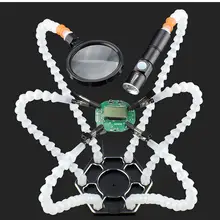 Паяльная станция Third Hand с 6 шт. Руки помощи USB Перезаряжаемый фонарь Лупа сварочный инструмент