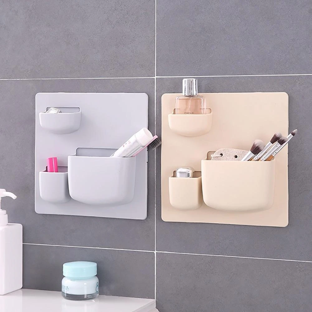 Bathroom Wall Mounted Soap Brush Organizer Shelf Paste Kitchen Bathroom Holders Sponge Storage Utensil Box Holder Stand Tool Storage Holders Racks Aliexpress