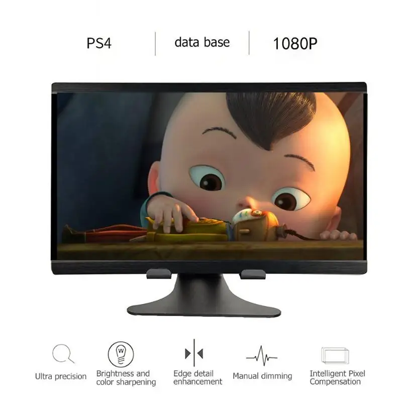 Новый 13,3 дюйма HDMI/Тип-C 1920x 1080P IPS монитор ультра тонкий закаленное Стекло HDR Дисплей Встроенные динамики для PS4 xbox один НС PS3