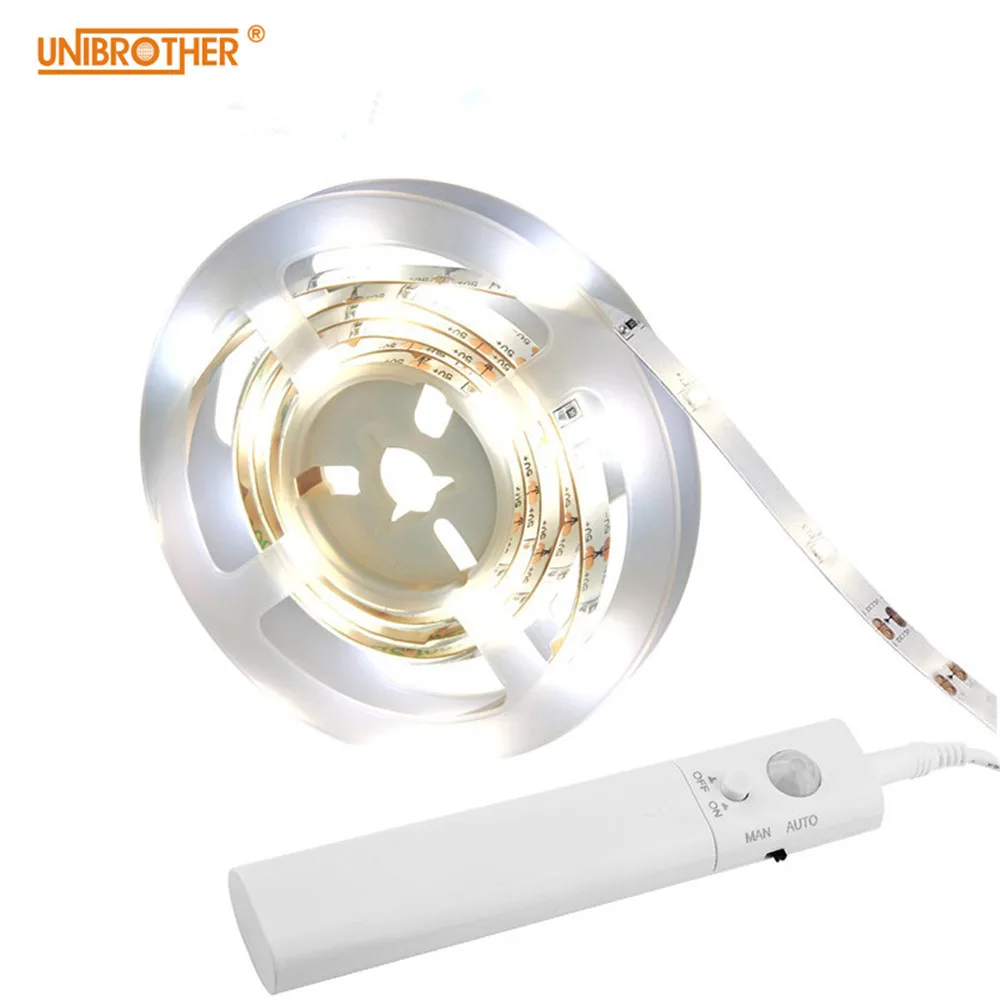 

LED Under Cabinet Lights Motion Sensor 2835 Wireless Battery Operated Flexible Bedroom Night Light 6V LED Strip Under Bed Light