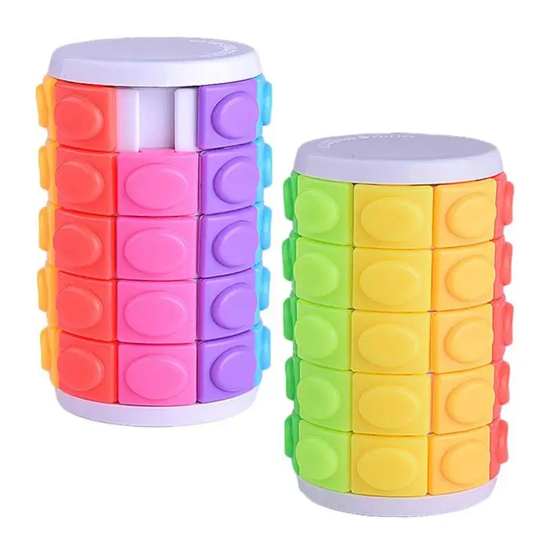 

1PCS Creative Magic Cube Puzzle Sliding Magic Tower Decompression Rubik Cube Educational Toy Special Brain Training Toy For Kid