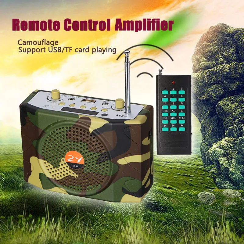 

Portable 38W Sound Wireless Remote Control Amplifier Teaching Speaker FM Radio USB Hunting Decoys Loud Speaker Bird Caller MP3