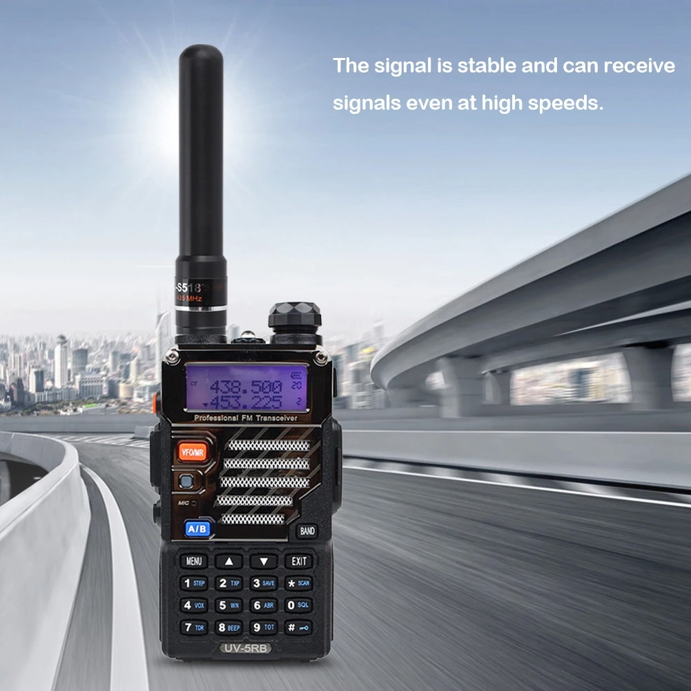 

UV Dual Band Short Antenna High Gain For Baofeng UV-5R Mobile Ham Radio HH-S518+ SMA-F 145/435MHz operating frequency