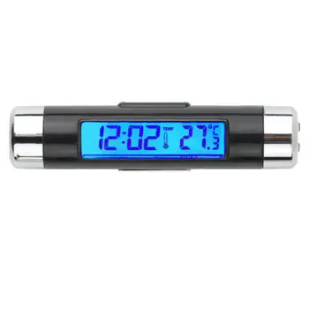 

Small 2in1 LED Digital Car Clock Thermometer Temperature Auto LCD Backlight