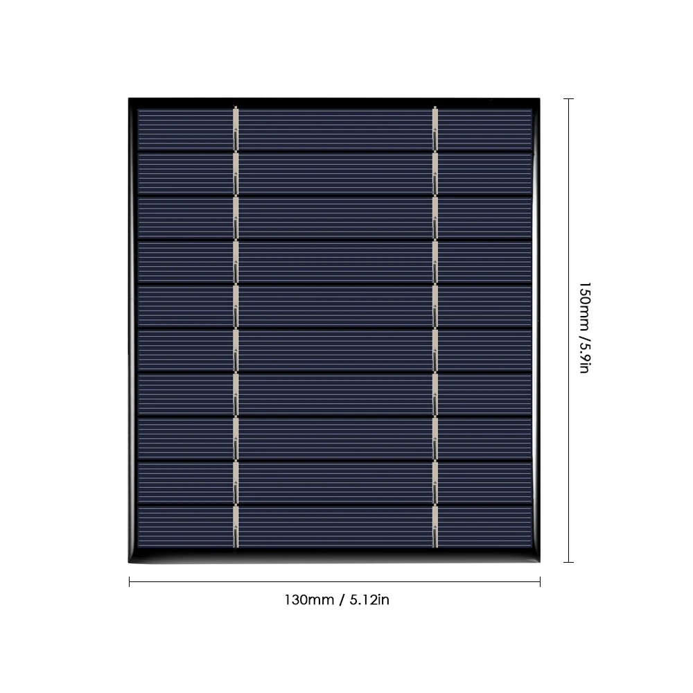 2,5 W 5V поликристаллическая Кремниевая солнечная панель с зажимами аллигатора солнечная батарея для DIY зарядное устройство