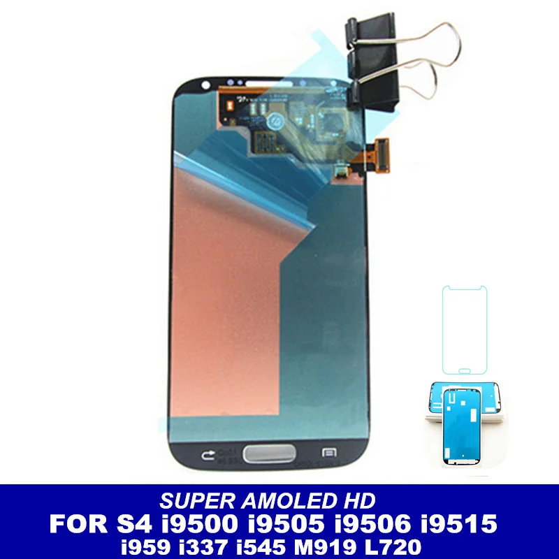 

High Quality Super AMOLED LCD For Samsung Galaxy SIV S4 i9500 i9502 i9505 i9506 i9515 i959 i337 i545 Phone Display Touch Screen