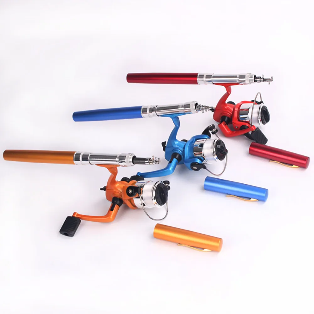 

Fishing Pole Alloy Pen Lightweight Portable Shape Folded Fish Rods Houkiper Mini Pocket Pen Fishing Rod Telescopic