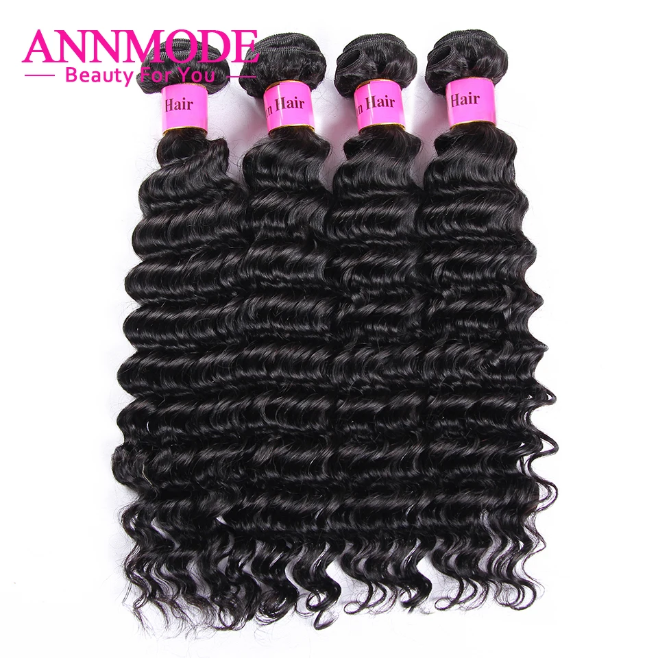 Inaidan Deep Wave Weave Bundles 100% Human Hair 8-28 inch Remy Hair Extensions Free Shipping Annmode