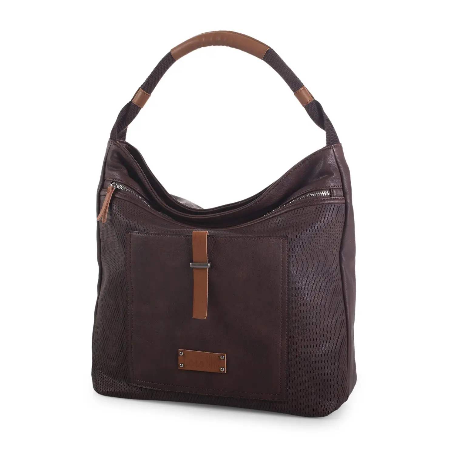 Lois модель Maine сделанная сумка женская Al Тип плеча Хобо закрыть с молнией Длина Кожа PU Colores Marron, Tau