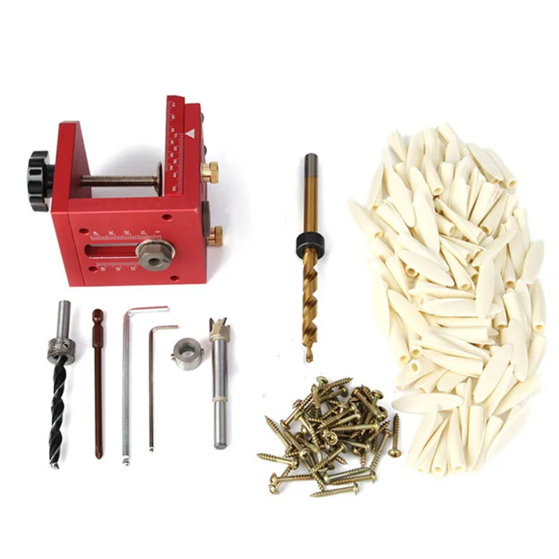 

DANIU Aluminum Multi-purpose Pocket Hole Drill Guide Dowel Jig Set Woodworking Joinery Kit New Version
