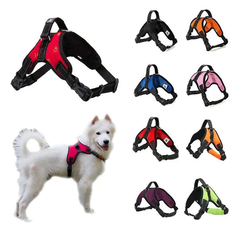 

Saddle Type Dog Harness Adjustable Easy Control For Medium Large Dogs Outdoor Soft Luminous Dog Chest Strap Belt Pet Supplies