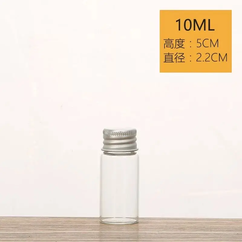 50pcs/lot 22*50mm 10ml Glass Bottle Wish Sample Storage Jars Vials Container Jar with Screw Cap Wedding Decor | Дом и сад