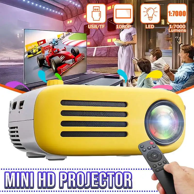 Portable LED Projector Mini HD Projector YG200 USB HDMI Video Movie Game Home Theater Video Projector Kids Gift
