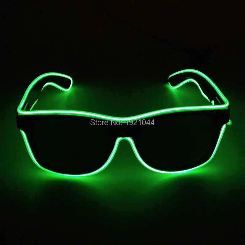  Hot EL Glasses with Black Lens 23pcs/pack 10 Colros Select Neon Light LED Light up Gllasses Glow Pa - 32966804016