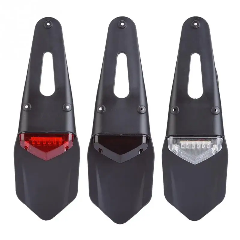 Motorcycle Brake Tail Lights LED Rear Fender License Plate Lights For