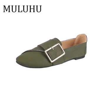 

MULUHU Flat Casual Shoes Woman Soft Bottom Round Toe Slip On Trend Woman Business Wedding Shoe Leisure Non Slip Plus Size 35-44