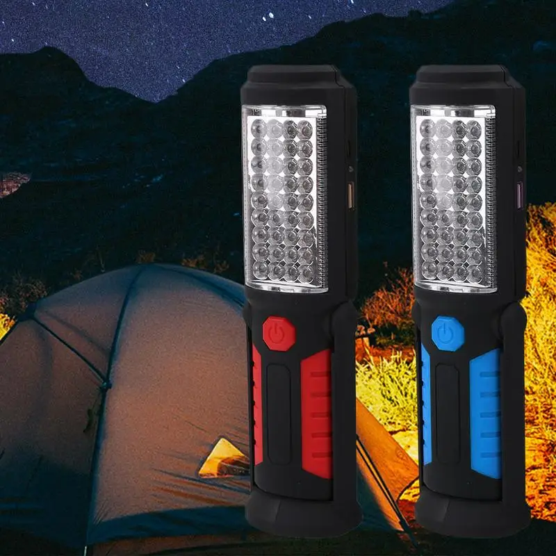 Портативный 36 + 5 светодиодный COB ночник USB Перезаряжаемый фонарик Фонарь Кемпинг