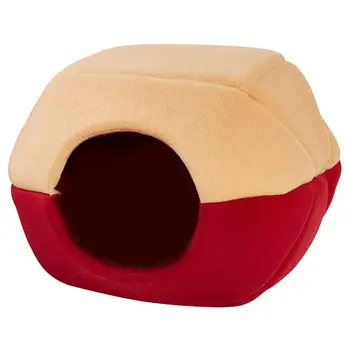 Pet House Pet Bed Dog Cat Dome Pet House 2 Way Indoor Mat red m