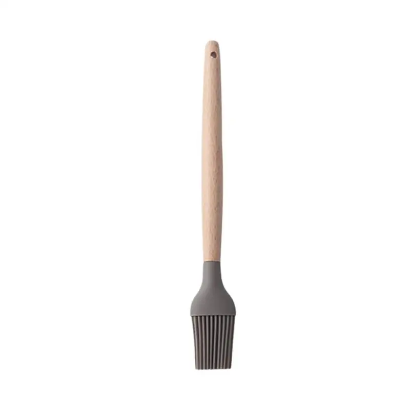 

1pc Silicone Oil Brush with Silicone Oil Brush Wooden Handles Cooking Utensil Premium Beech Ladle Home Cooking Utensils