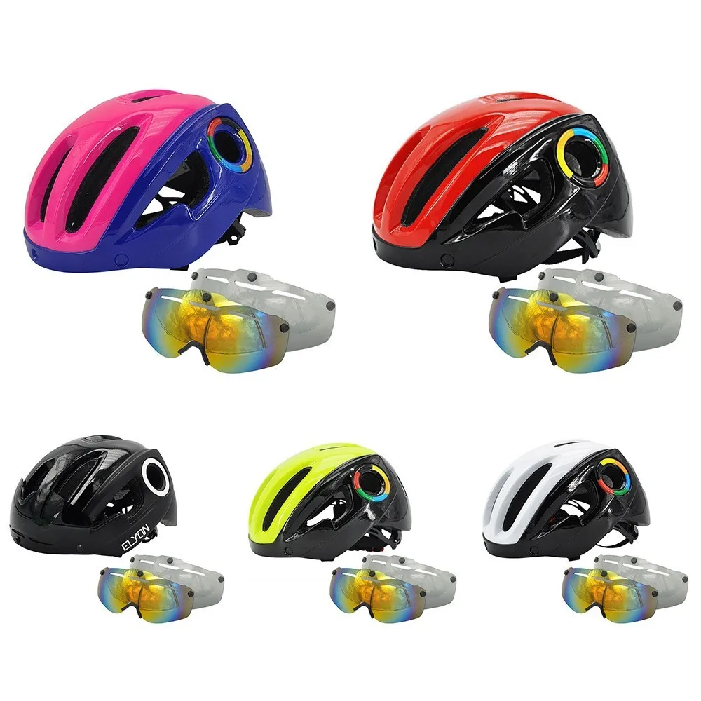 

Bicycle Helmets Mountain Bike Helmet Integrally-molded Adult Cycling Helmets Windproof Race Helmet With 2 Lenses