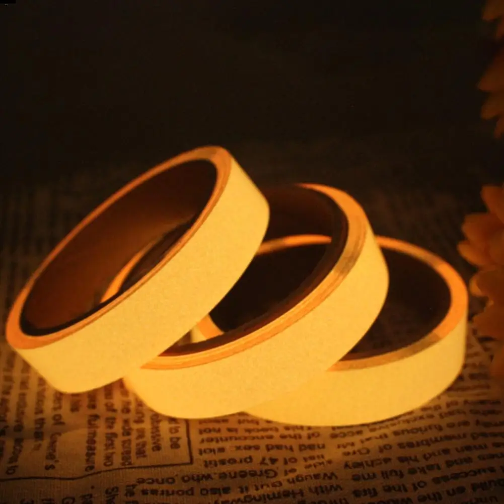 

PET Tap Fluorescent Warning Light Strip Tapes Reflective Glitter Self Adhesive Removable Warning Tool