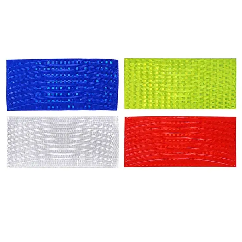 

4 Color Sheets Bike Reflector Stickers Warning Reflective Tape Reflective Stick Safety Strips For Car Bumper Helmet Sticker