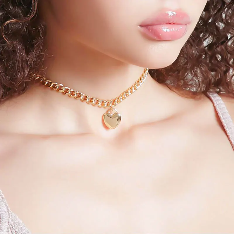 

Cute Party Gifts Silver Seaside Women Exquesite Wedding Graceful 1PC Golden Girls Beautiful Pendant Necklace Adjustable Heart